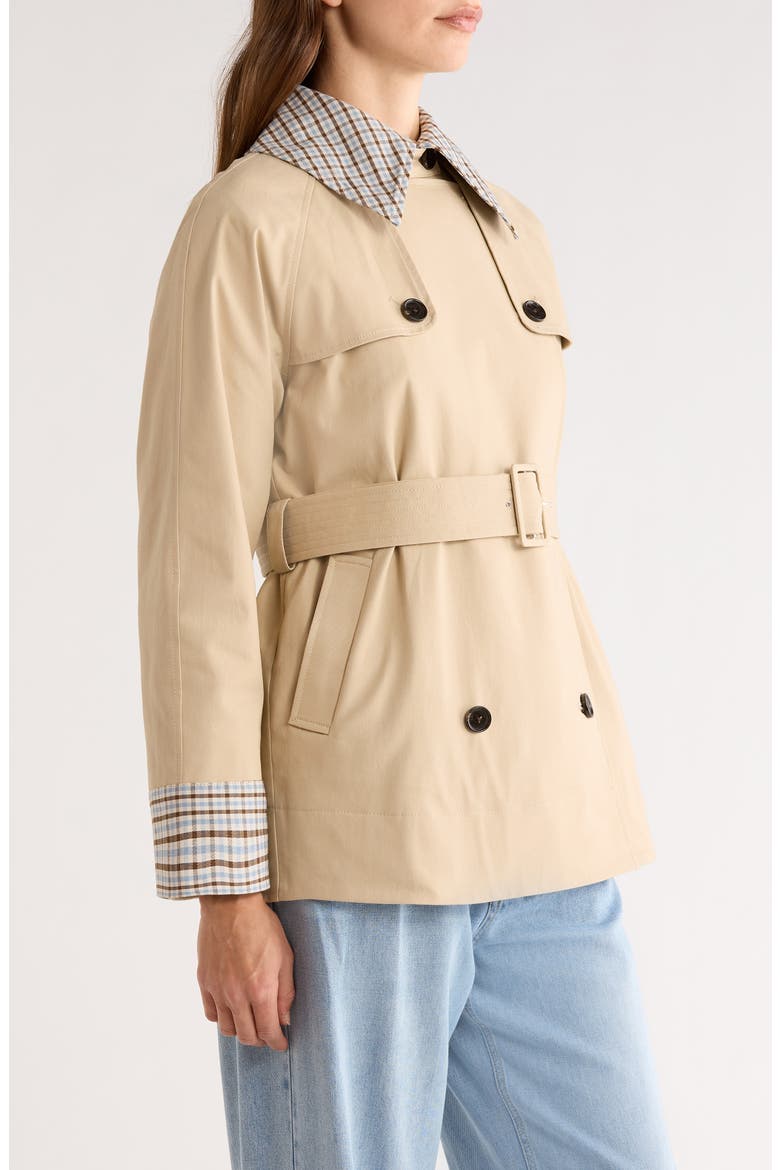 Lucien Belted Crop Trench Coat, Alternate, color, SAND