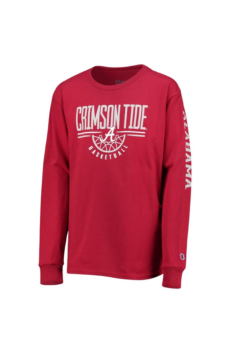 Champion Youth Champion Crimson Alabama Crimson Tide Basketball Long Sleeve T-Shirt, Alternate, color, 