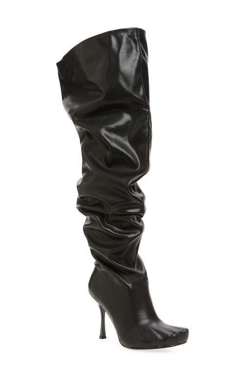 Jeffrey Campbell Conform 2 Embossed Toe Over the Knee Boot in Black Shiny at Nordstrom, Size 7