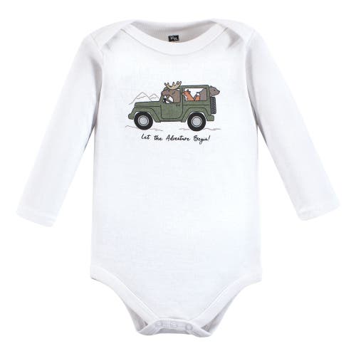 Hudson Baby Cotton Long-sleeve Bodysuits 3-pack In Multi