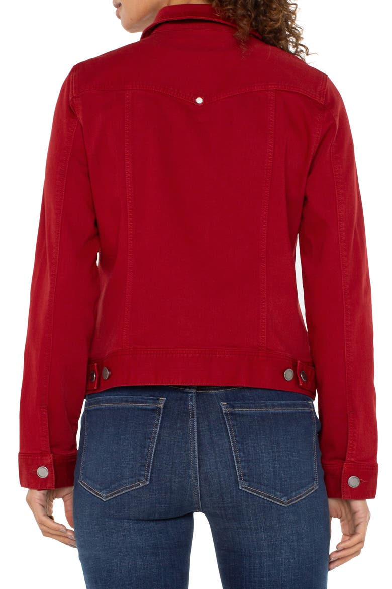 Liverpool Denim Trucker Jacket, Alternate, color, CARNELIAN