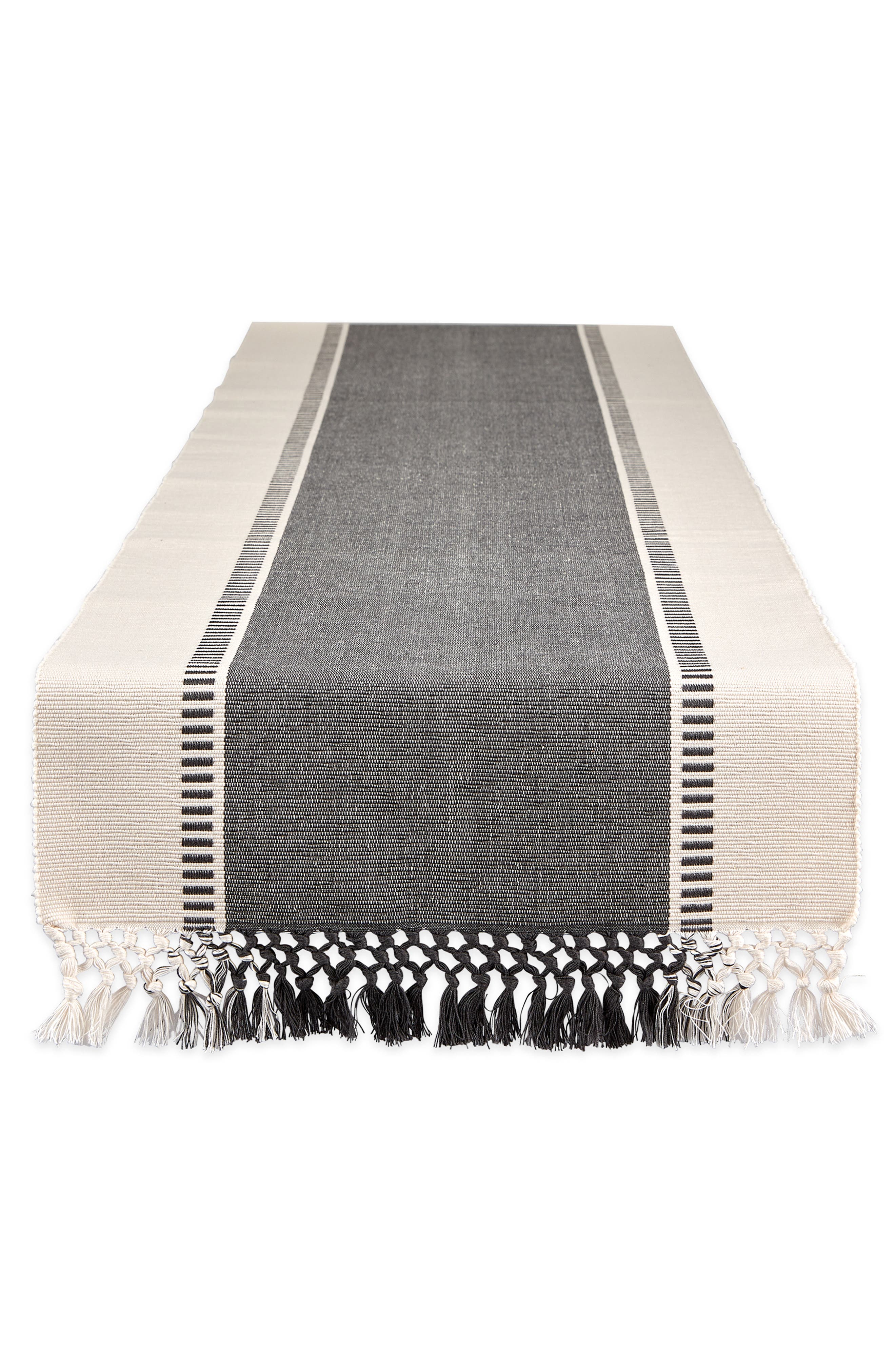 Design Imports French Blue Dobby Stripe Table Runner