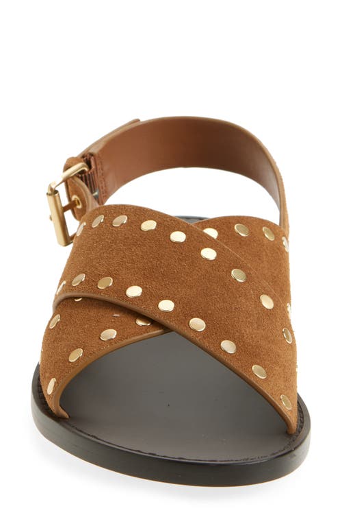 Madewell The Tuley Crossover Sandal In Dried Acorn