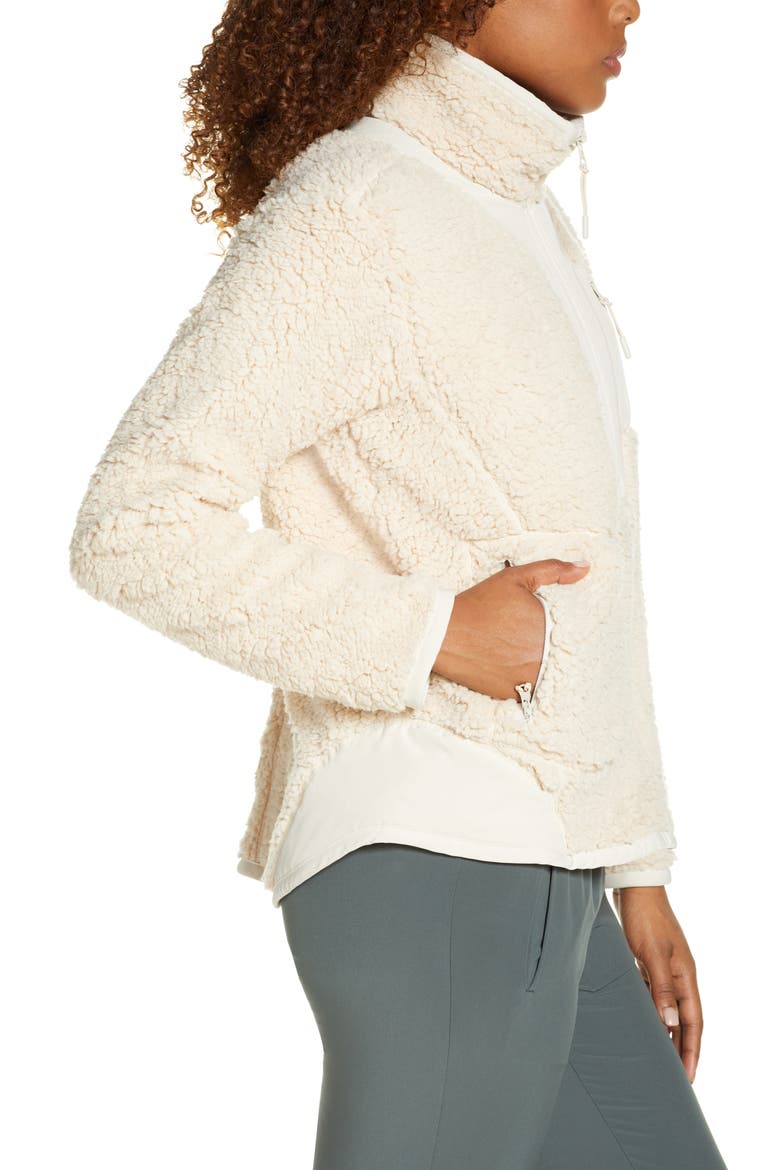 Mix It Up Faux Shearling Half Zip Pullover, Alternate, color, BEIGE RAINY DAY