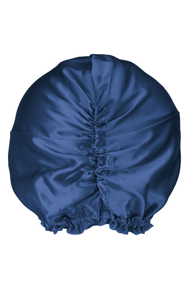 BLISSY Mulberry Silk Hair Bonnet, Alternate, color, Navy
