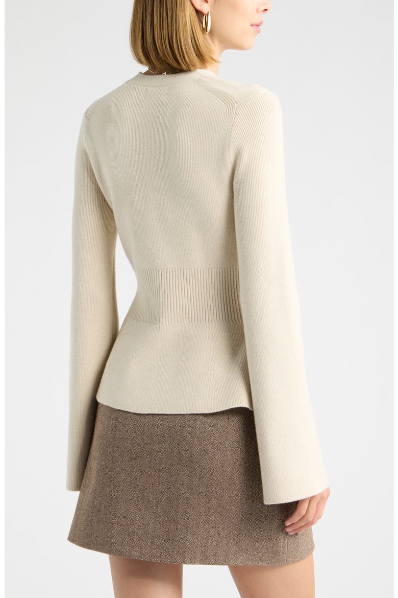 Softluxe Ribbed Waist Cardigan, Alternate, color, BEIGE OATMEAL LIGHT HEATHER