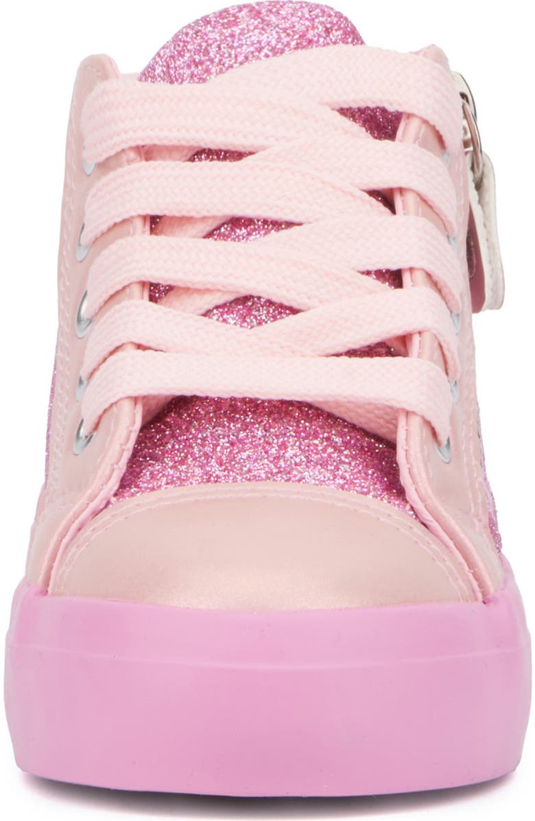 OLIVIA MILLER Kids' Glitter Heart Sneaker, Alternate, color, Pink