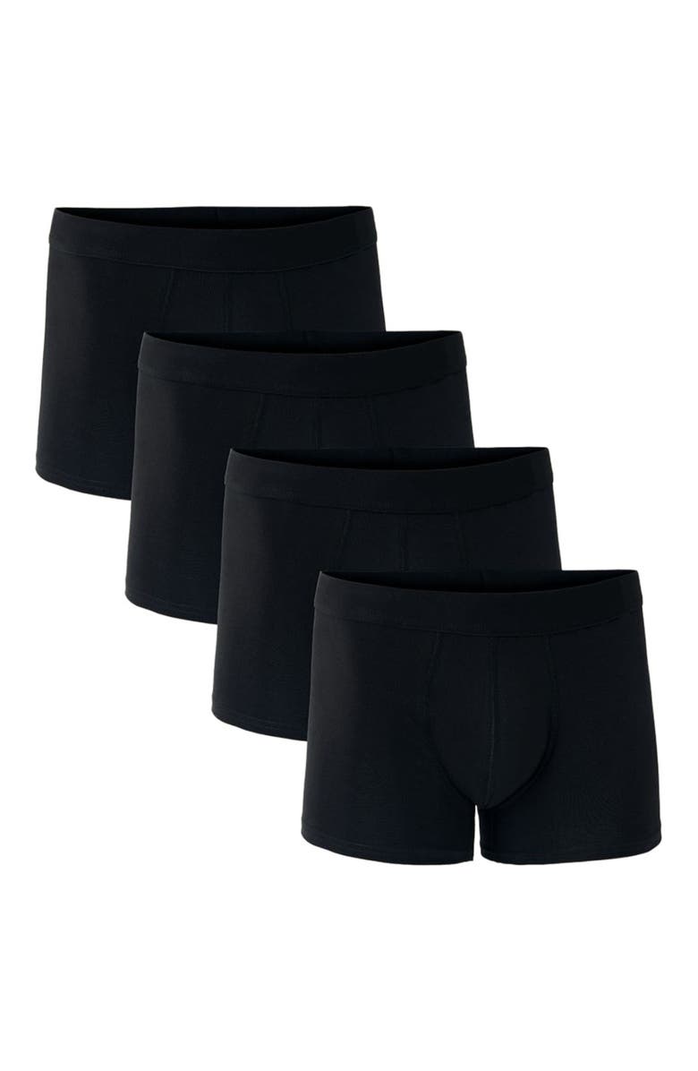 Pact Organic Cotton Everyday Trunk 4-Pack, Main, color, Black