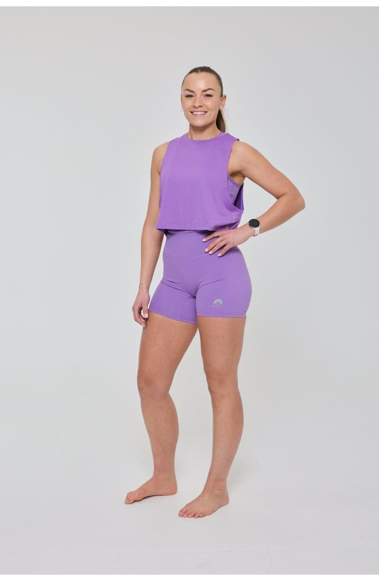 OOSC Infinite High Waisted Shorts - Purple, Alternate, color, Purple