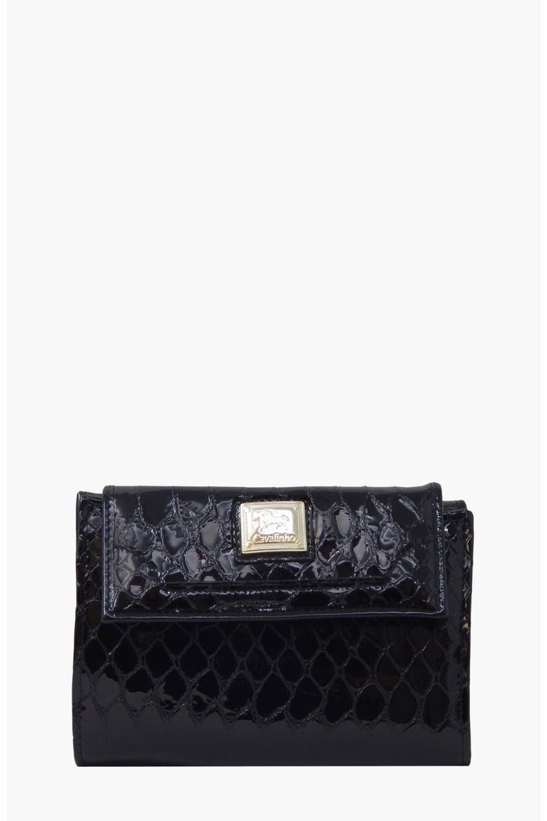 Gallop 204 Patent Leather Wallet, Main, color, Black