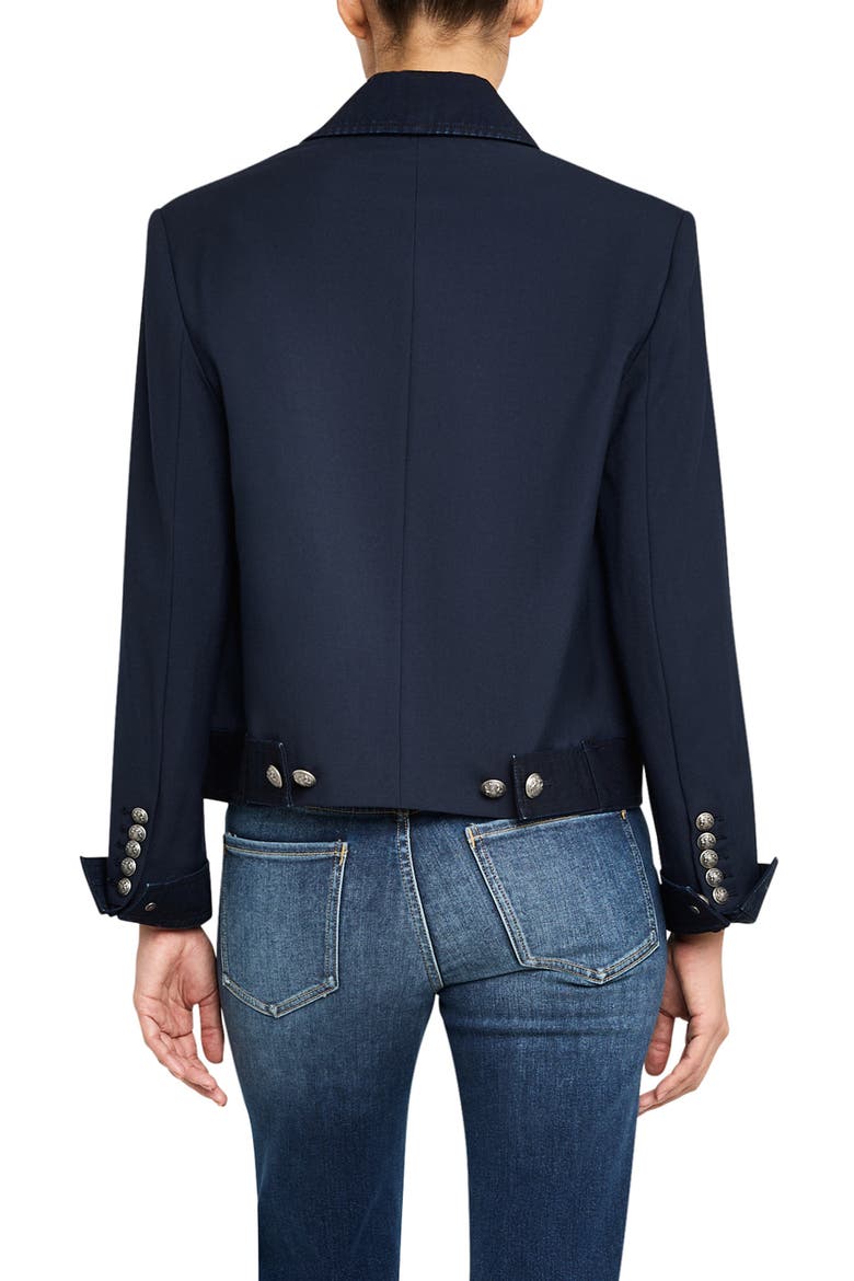 Pippa Twill & Denim Jacket, Alternate, color, NAVY