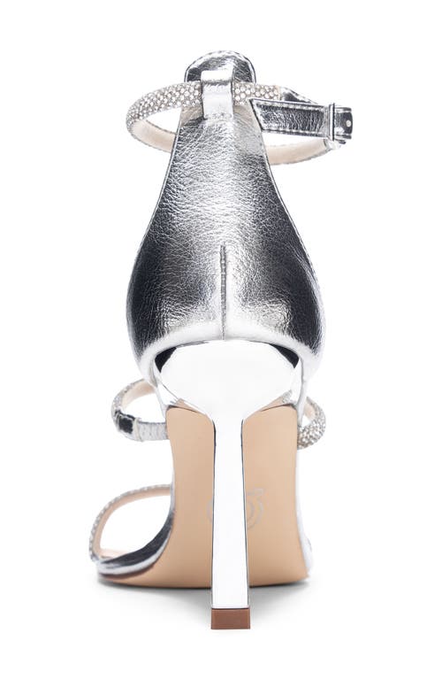 Chinese Laundry Janai Embellished Ankle Strap Sandal In Silver