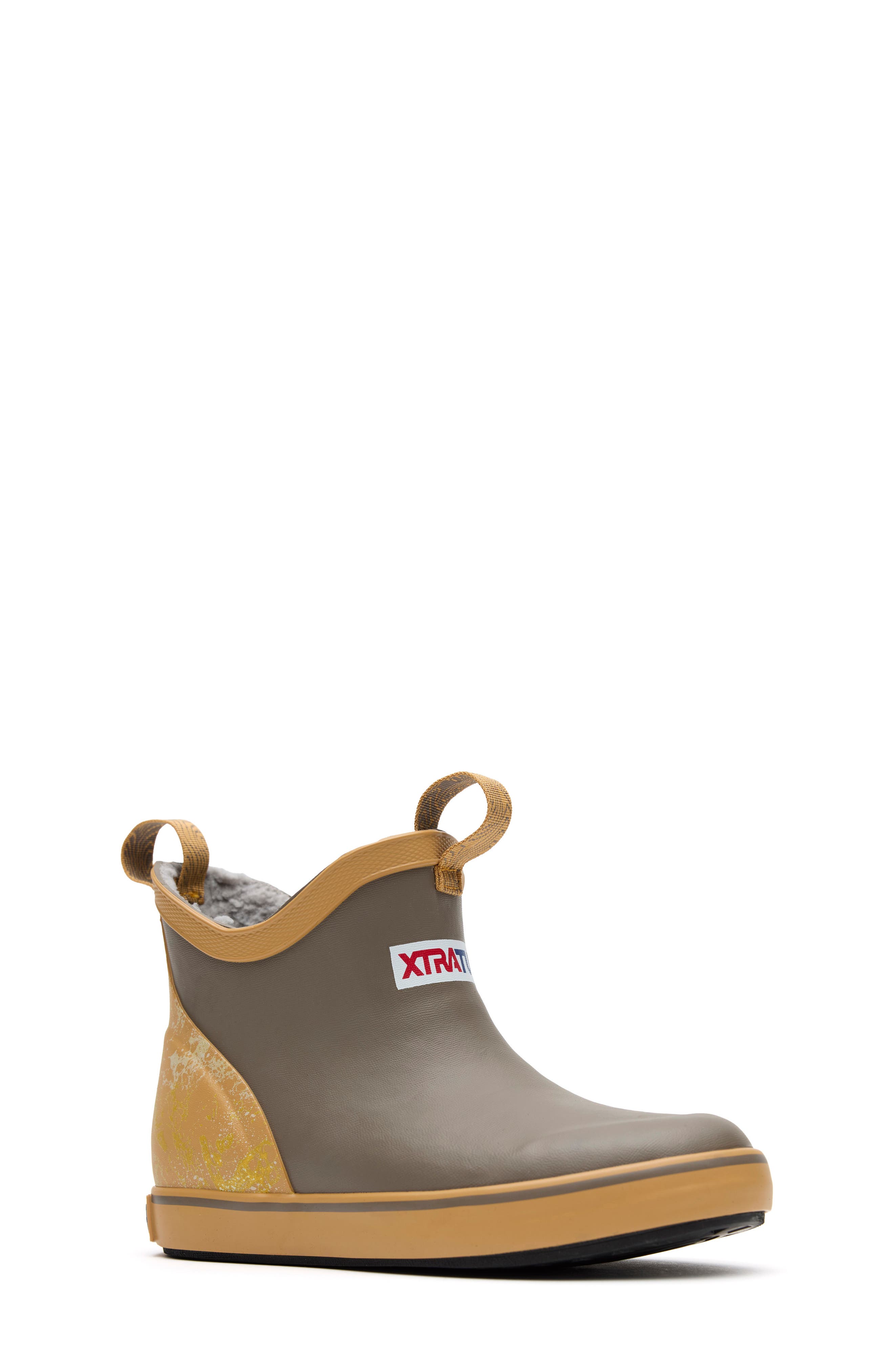 XTRATUF Trolling Ice Fleece Lined Waterproof Ankle Deck Boot, Main, color, Chocolate Chip