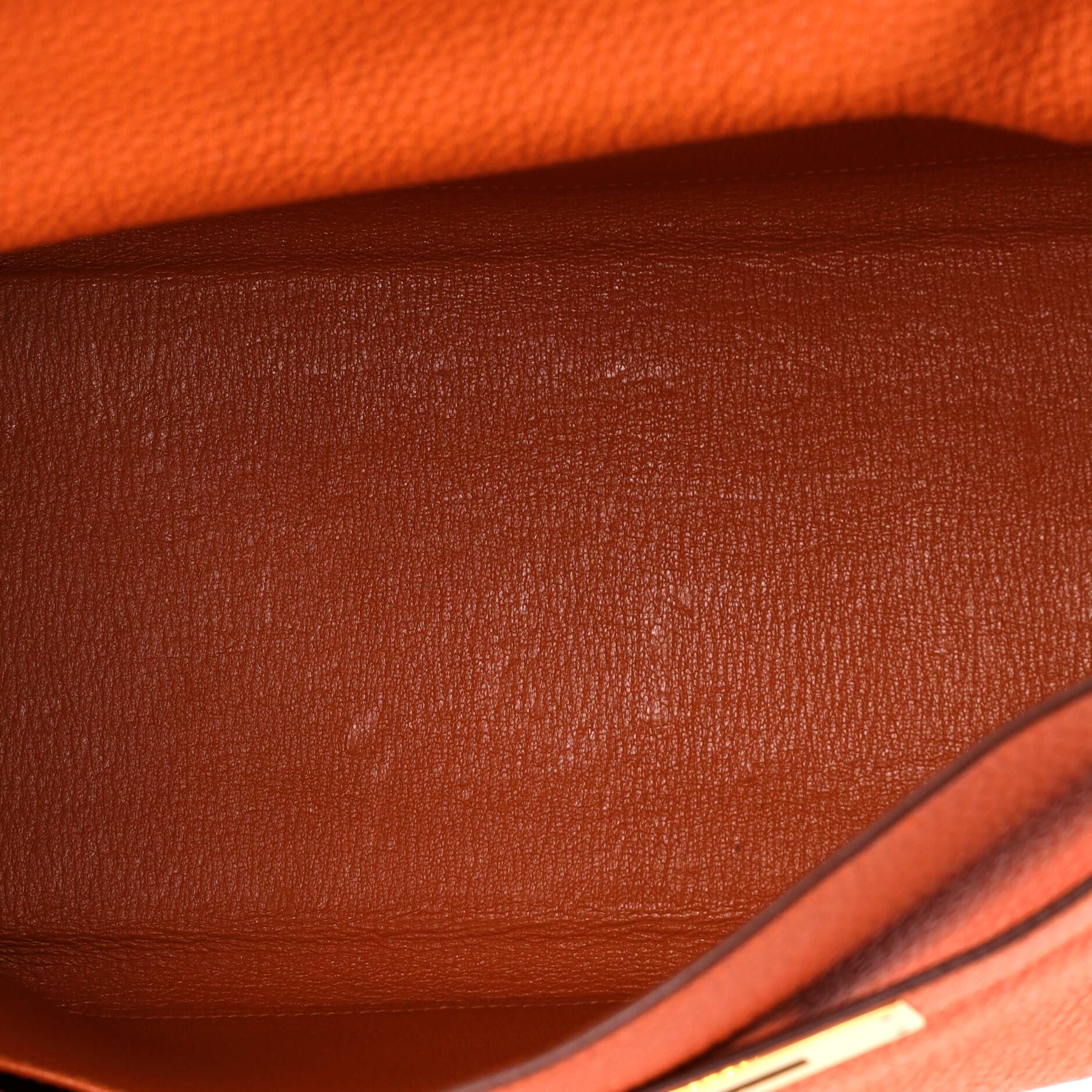 Pre-Owned Hermes Kelly Handbag Orange Togo with Gold Hardware 32, Alternate, color, Orange H