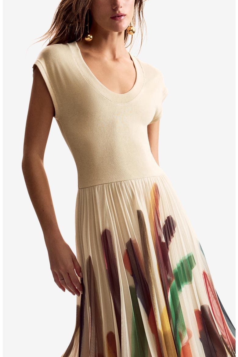 Handkerchief Hem Dress, Alternate, color, OFF WHITE