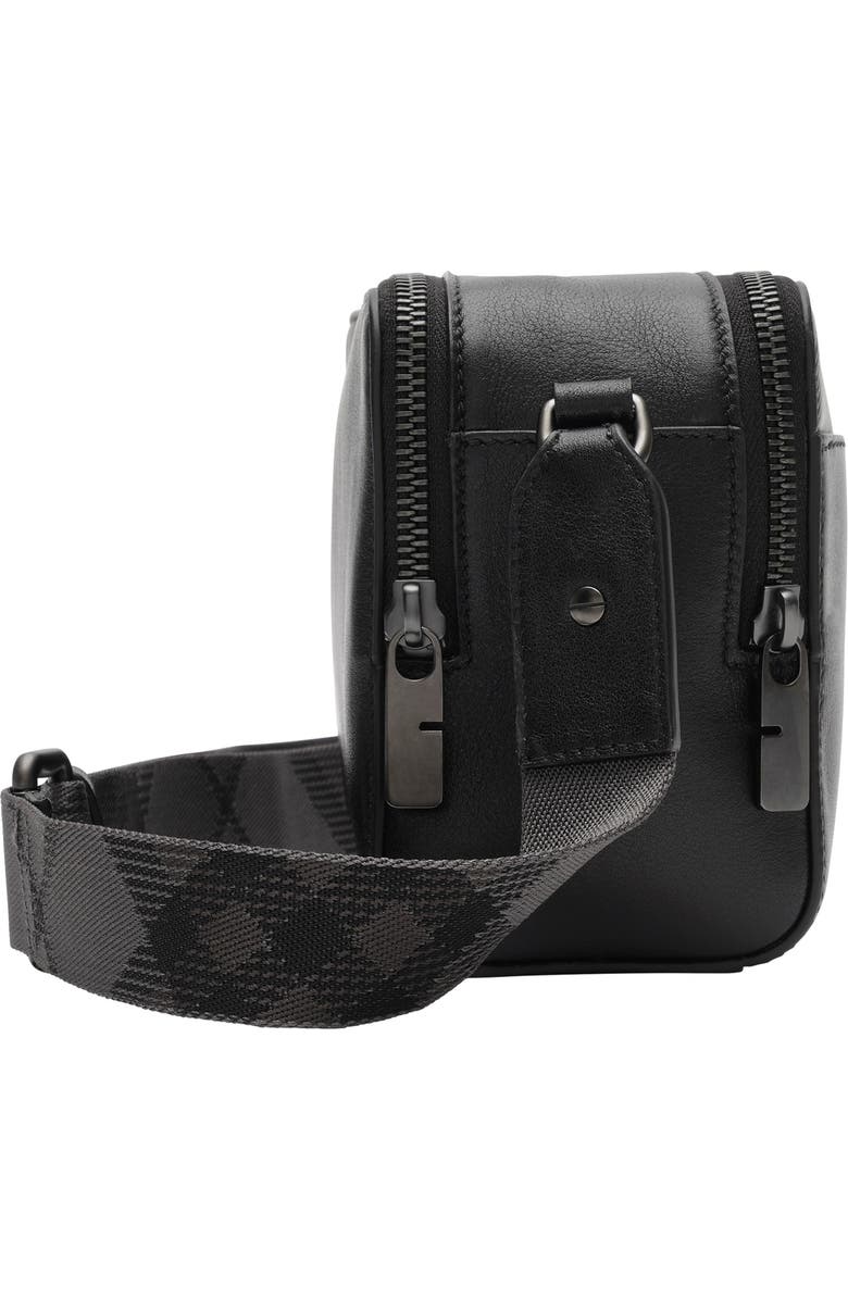 Burberry Pop Check Crossbody Bag, Alternate, color, Black/Iron Grey