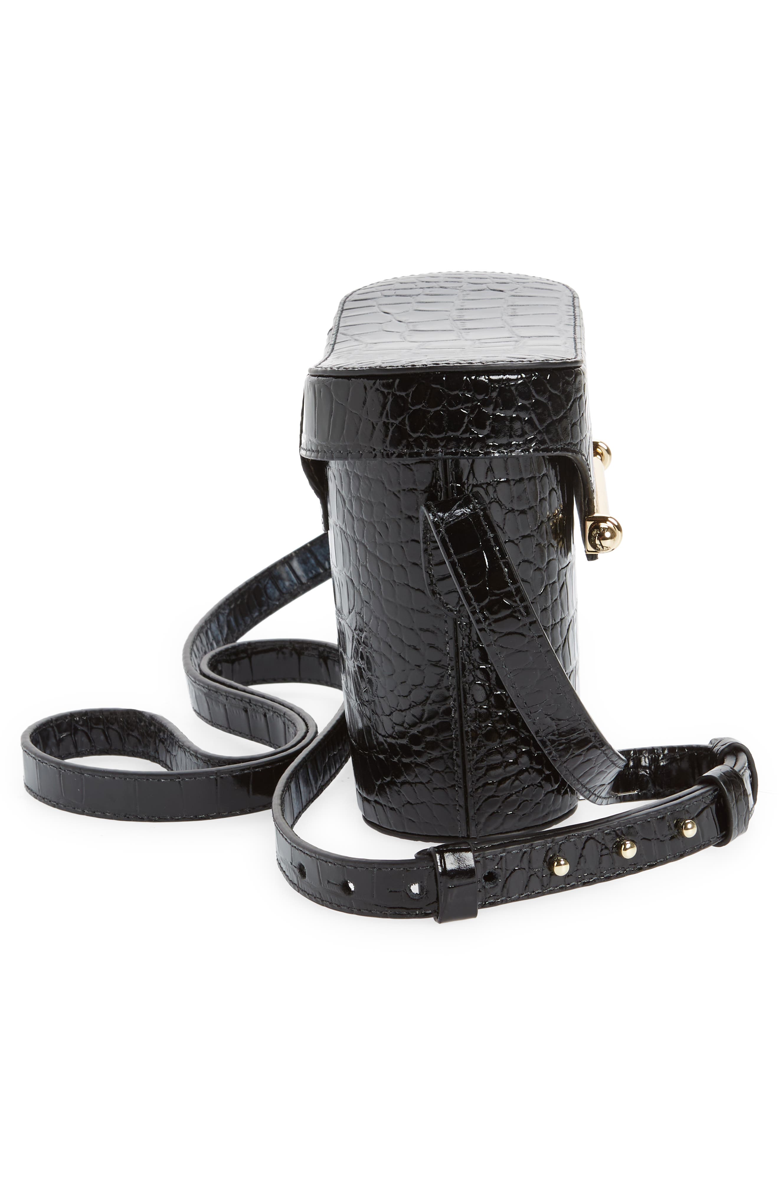 Strathberry Safari Croc Embossed Leather Crossbody Bag, Alternate, color, 