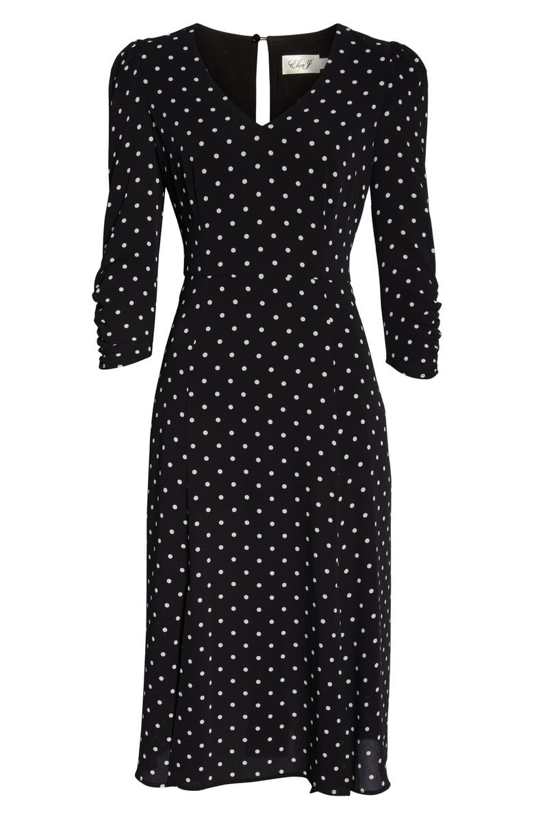 Eliza J Polka Dot Dress, Alternate, color,