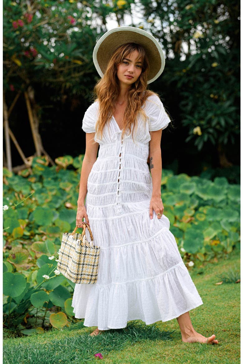 The Srikandi Ruffle Maxi Dress, Alternate, color, White