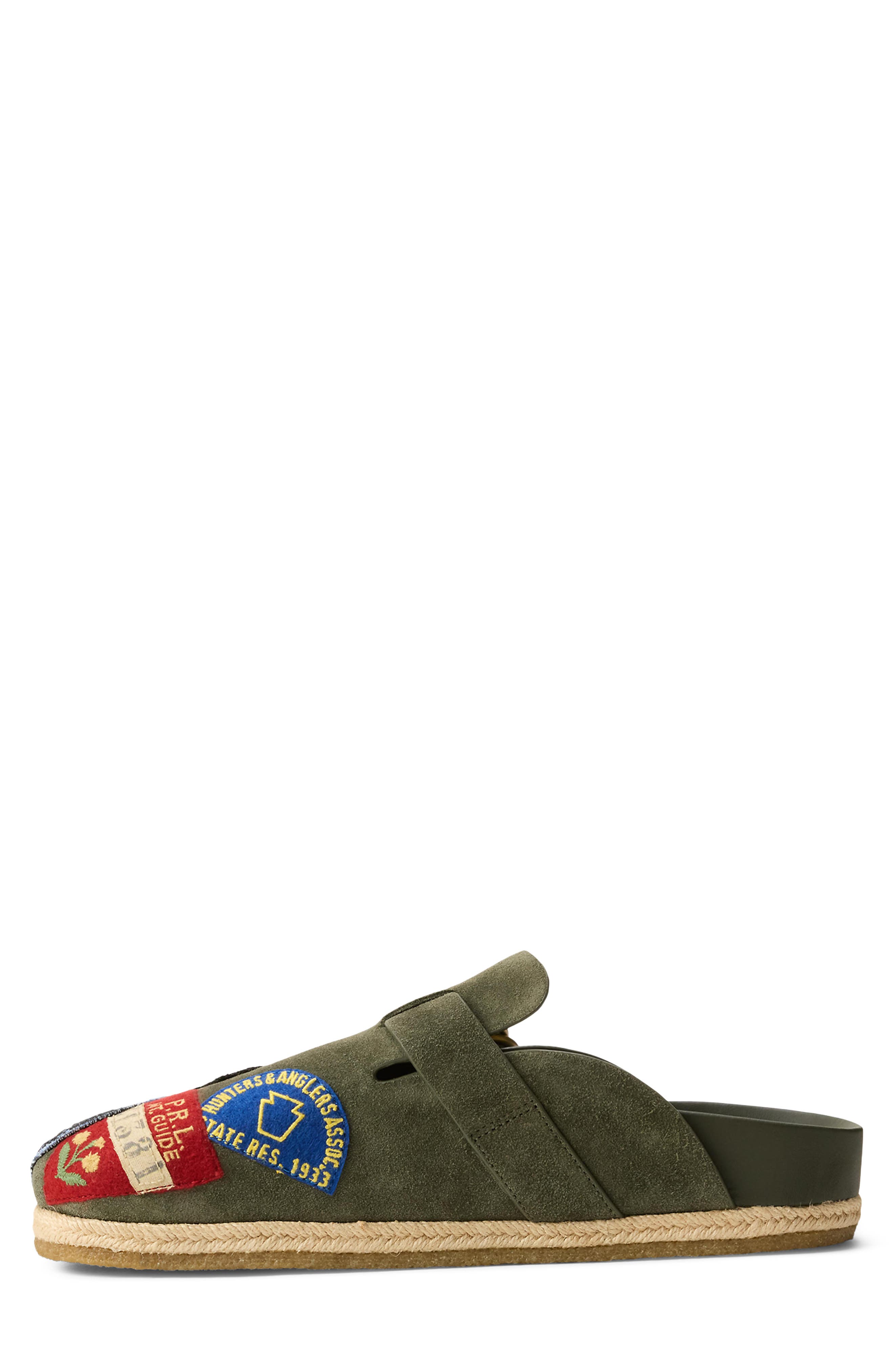 Turbach Logo Patch Clog, Alternate, color, ESTATE OLIVE/ PATCHES