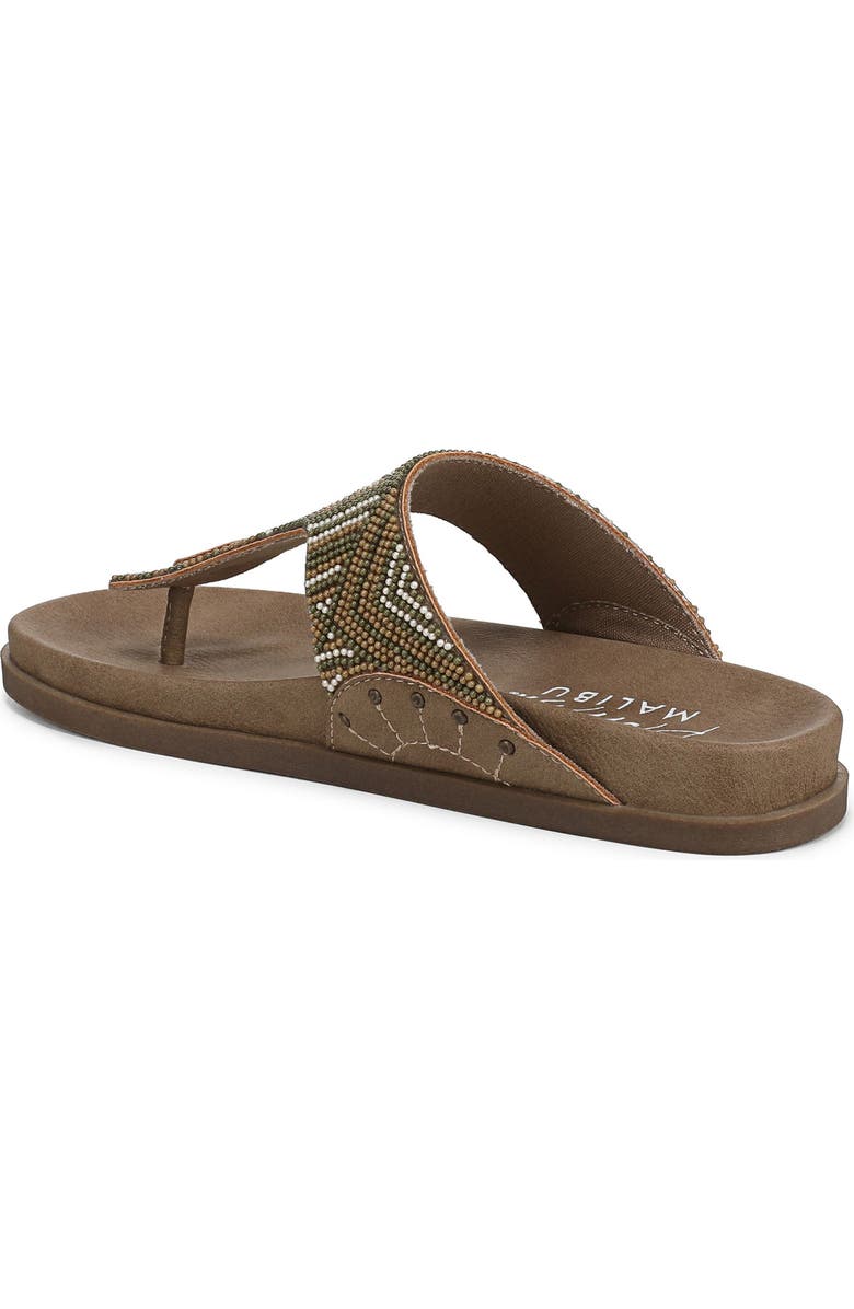 Blowfish Malibu Lyric Flip Flop, Alternate, color, Walnut Beaded Faux Nubuck
