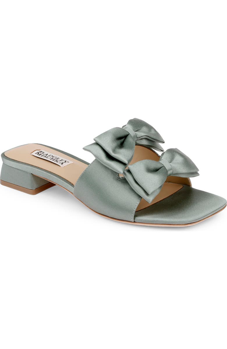 Badgley Mischka Collection Giorgia Slide Sandal, Main, color, Sage Satin