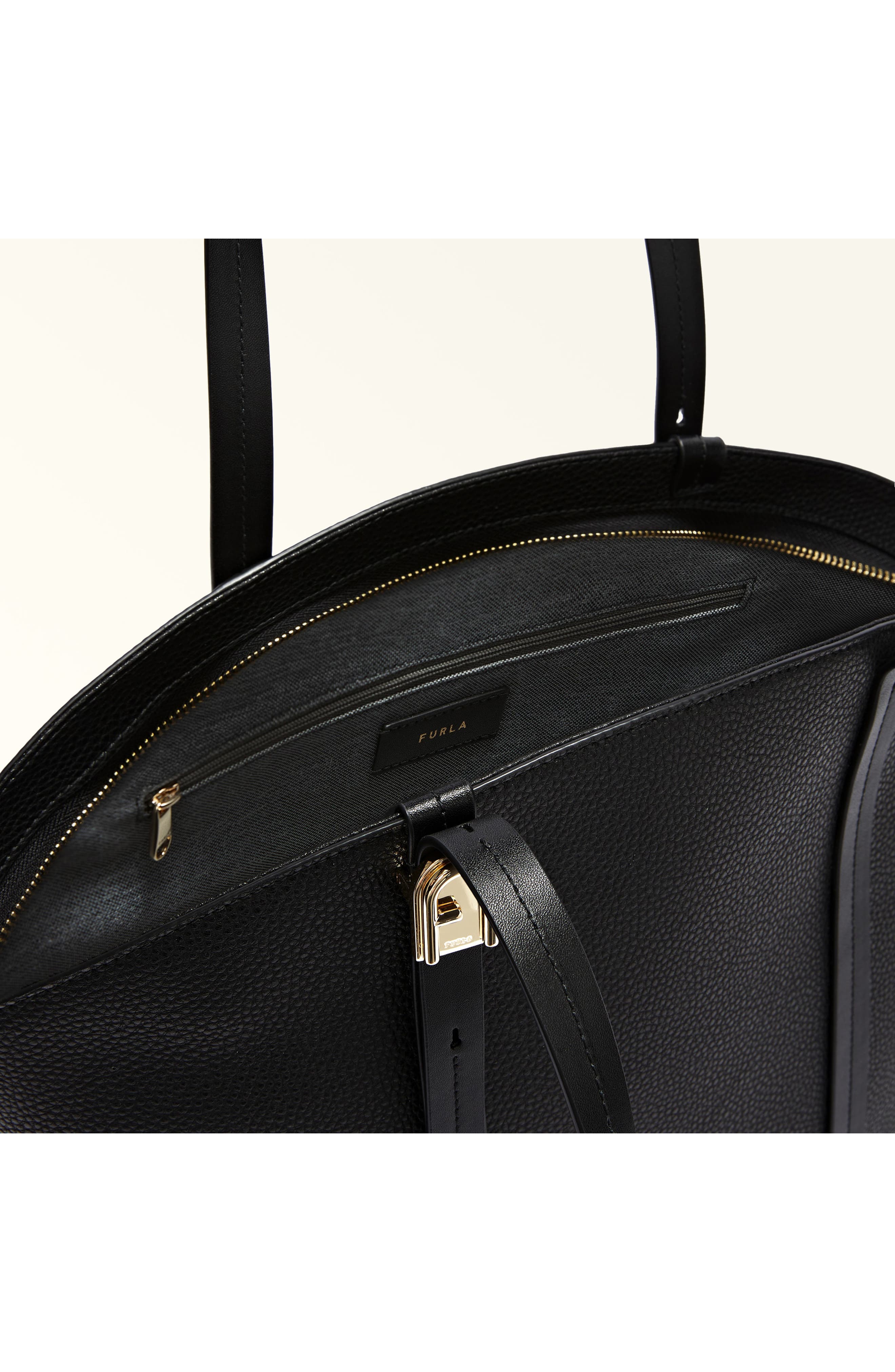 Furla Planet A Tote Bag, Alternate, color, Nero