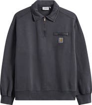 Carhartt Work In Progress Half Zip Cotton Sweatshirt