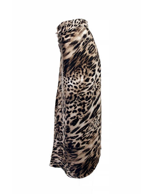 Theo The Label Danae Leopard Print Ruched Skirt In Animal Print
