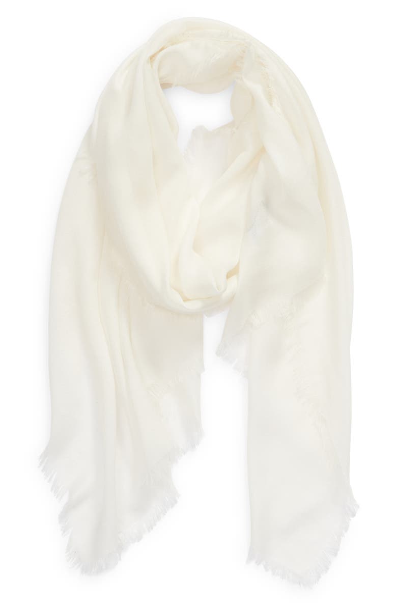 Nordstrom Cashmere & Silk Wrap, Alternate, color, Ivory