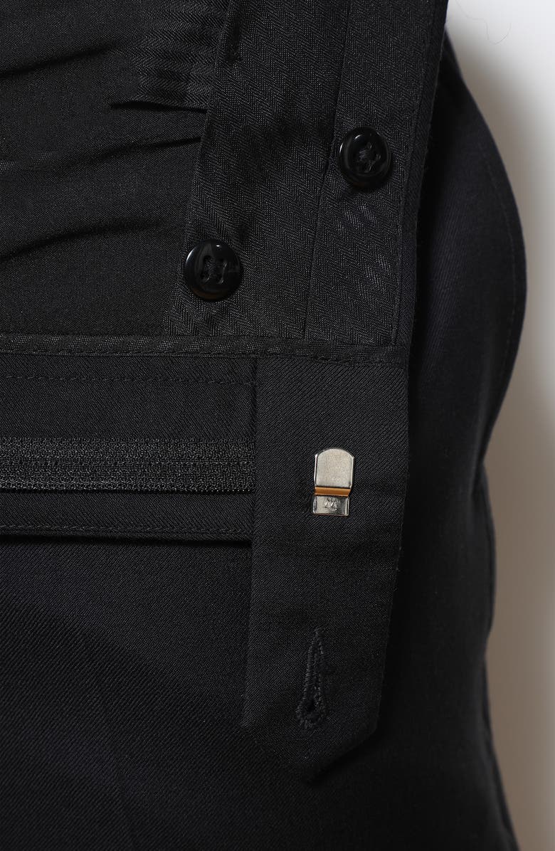 9tofive Solid Wool Tuxedo Pants, Alternate, color, Black