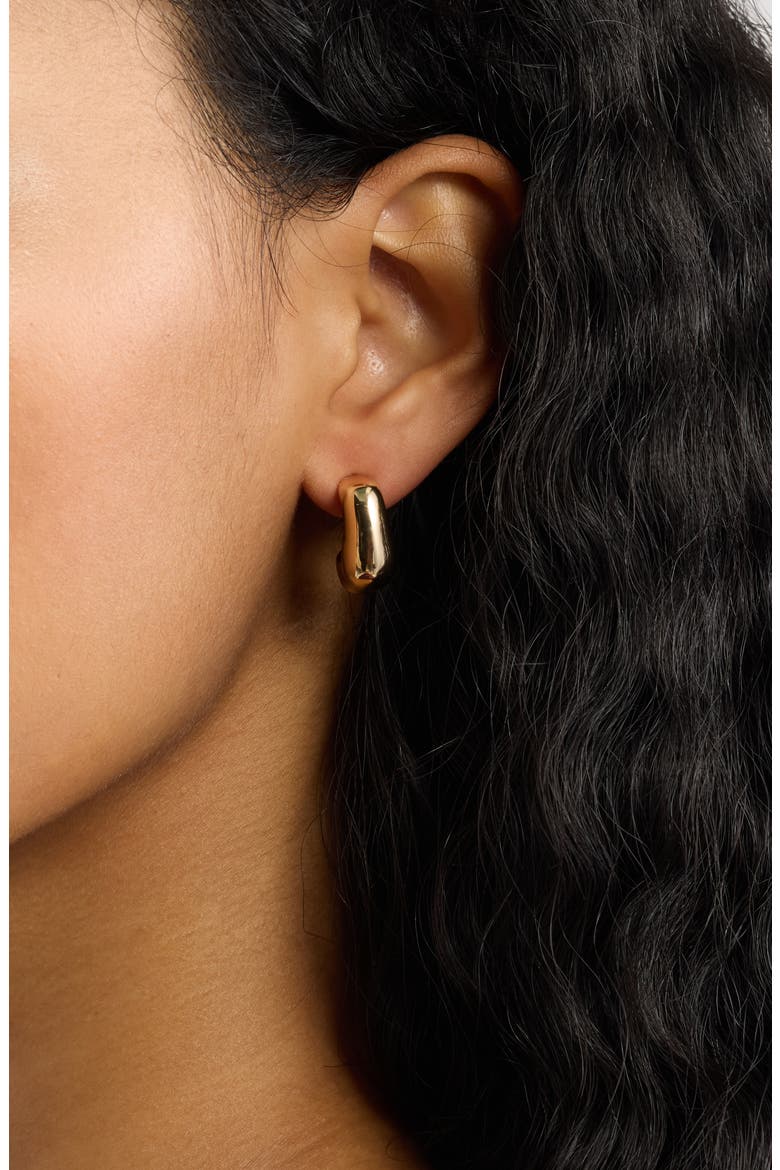 Set of 3 Organic Shape Hoop Earrings, Alternate, color, CLEAR- GOLD