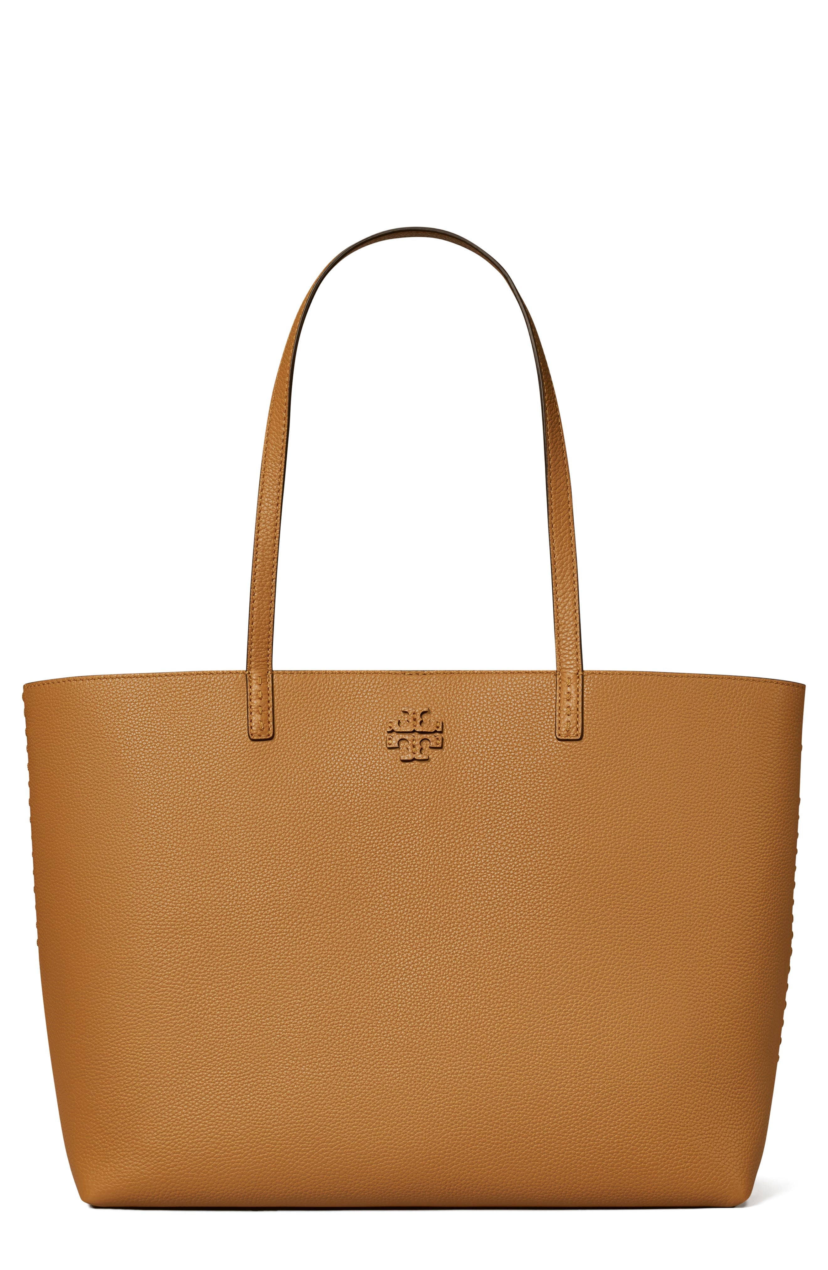 McGraw Leather Tote, Main, color, TIRAMISU