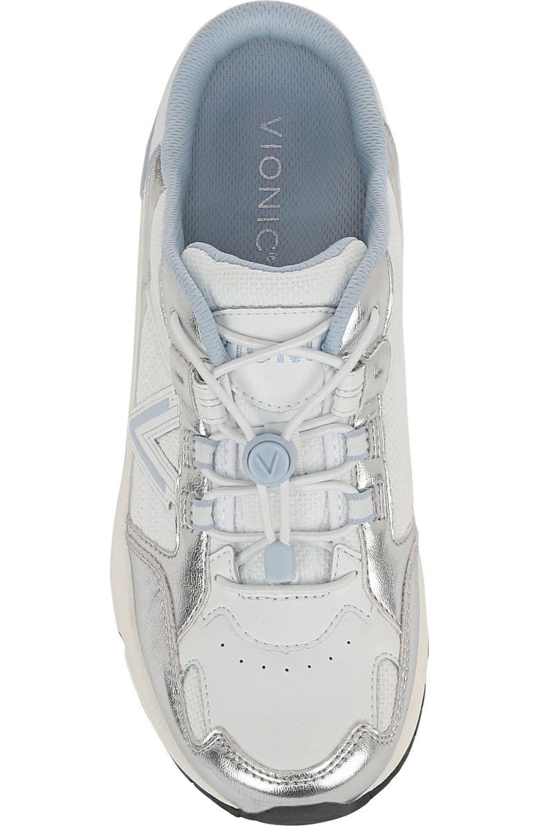 Vionic 23Walk Mule Sneaker, Alternate, color, White/ Silver