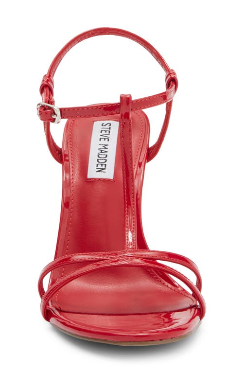 Steve Madden Deeva T-strap Sandal In Red Patent