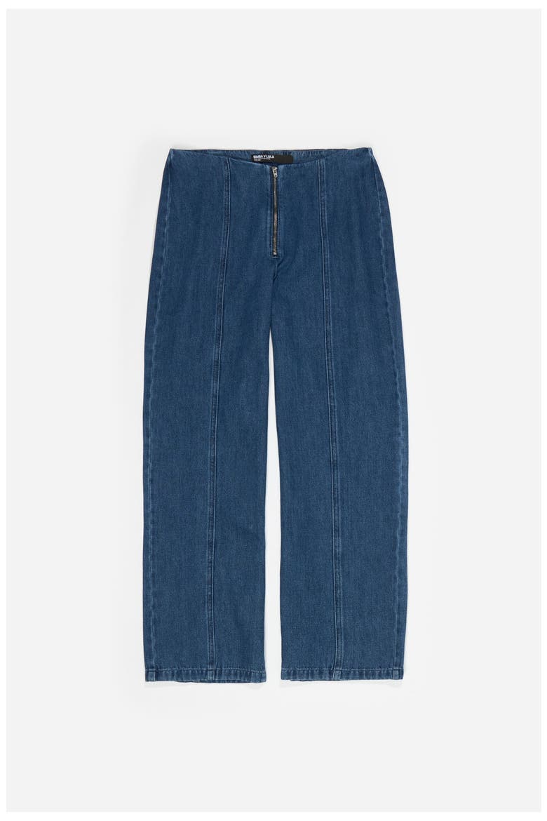 Straight Trousers, Main, color, DENIM BLUE