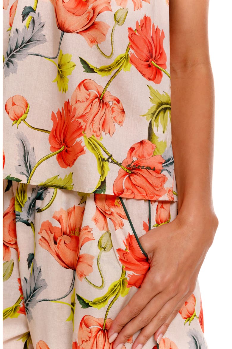 Amelie Floral Cotton Pajamas, Alternate, color, LIGHT BEIGE