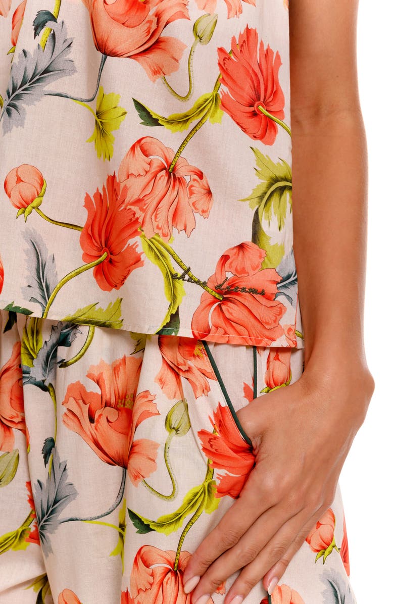 The Lazy Poet Amelie Floral Cotton Pajamas, Alternate, color, Light Beige