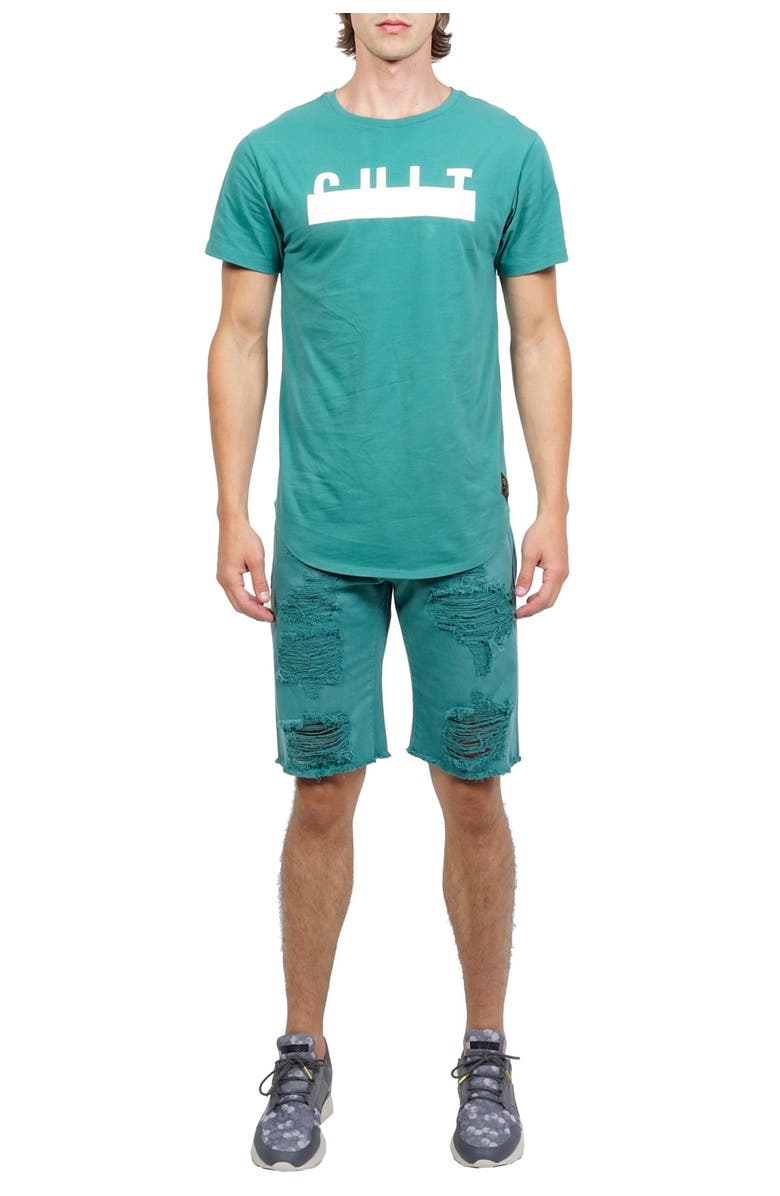 Cult of Individuality Rebel Denim Shorts, Main, color, 