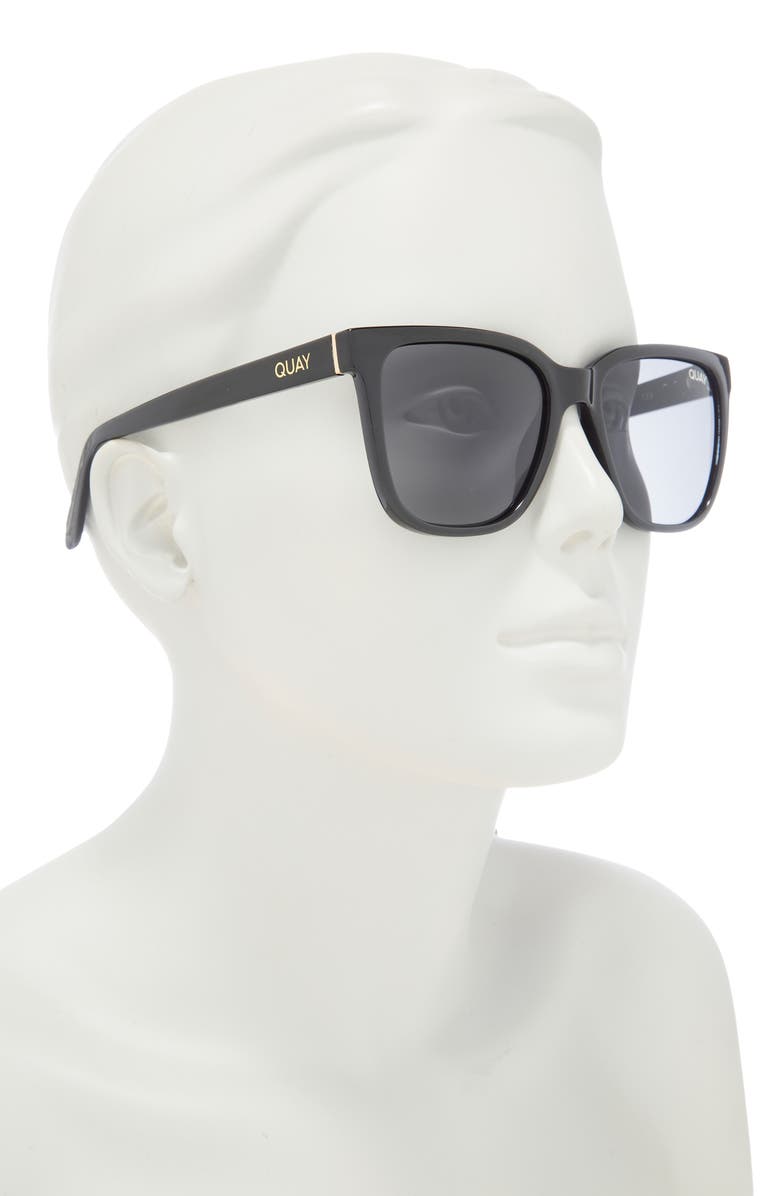 QUAY Australia Wired 47mm Square Blue Light Blocking Sunglasses, Alternate, color, 