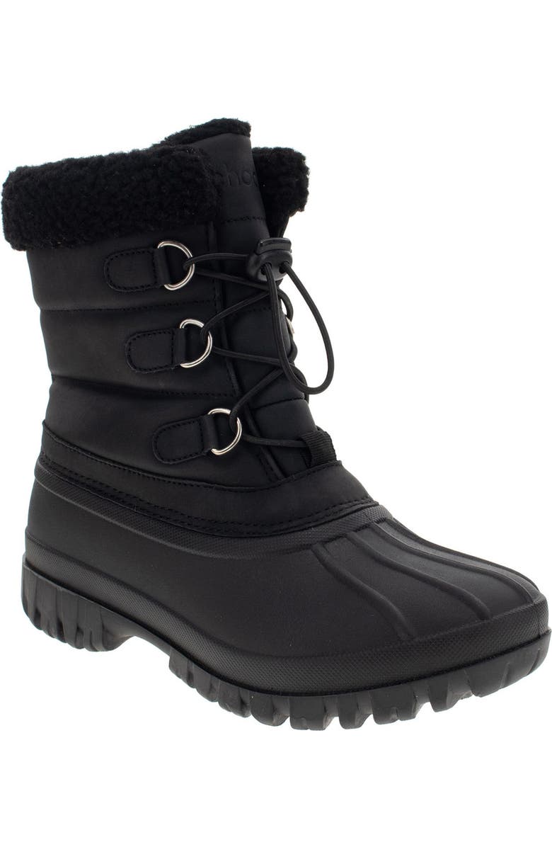 Chooka Cold Weather Faux Shearling Lined Snow Boot, Main, color, Black