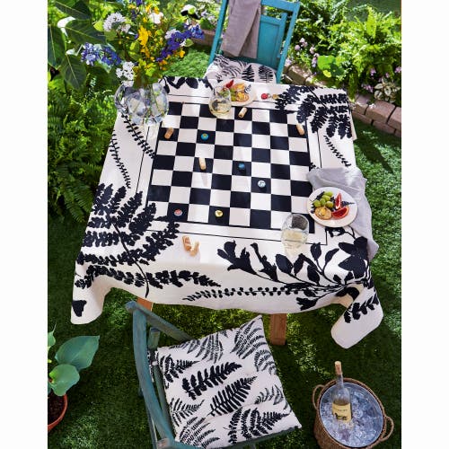 Tag Fern Checkerboard Cotton Tablecloth In Multi