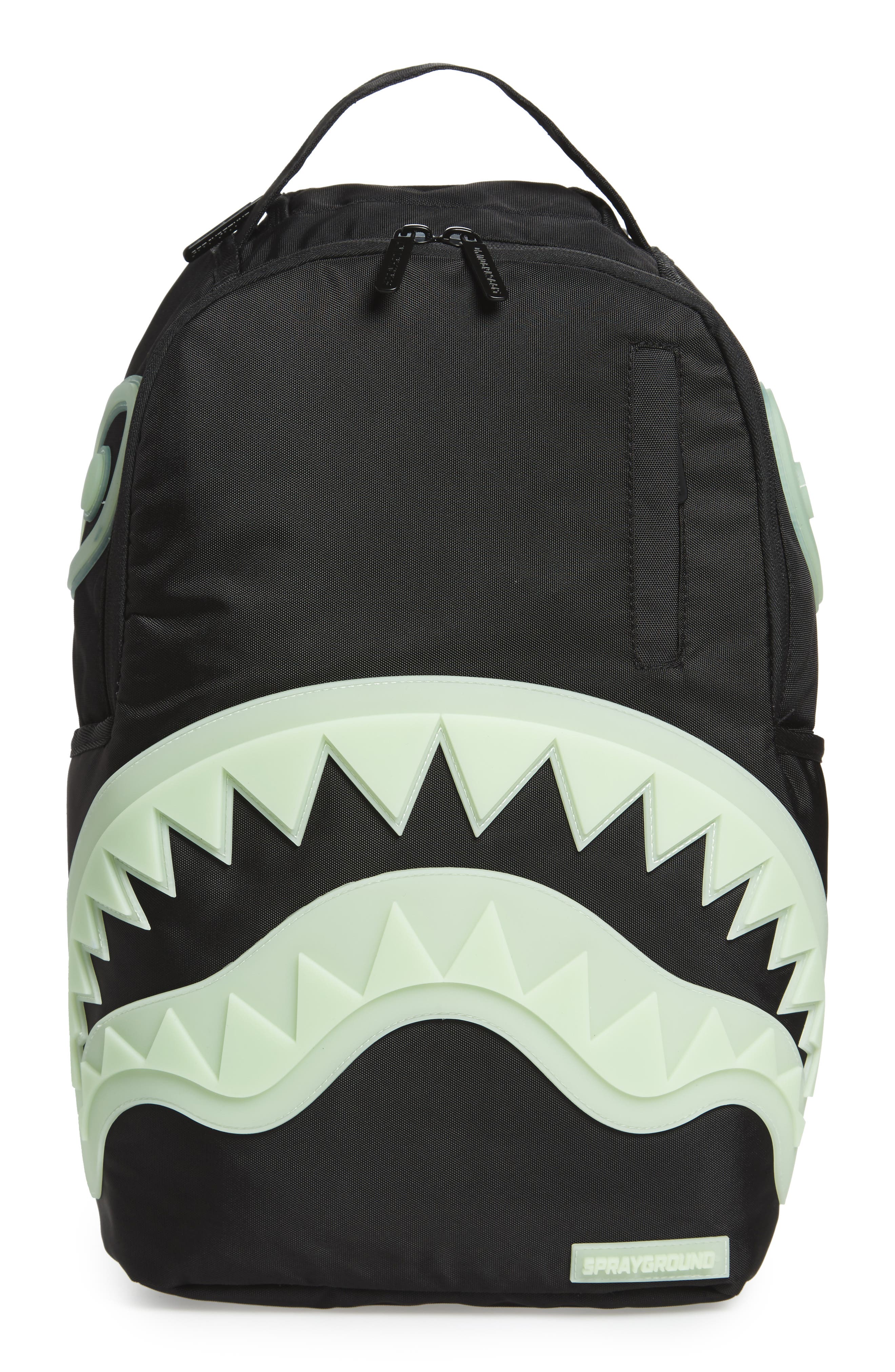 Sprayground Glow in the Dark Shark Backpack, Main, color, 