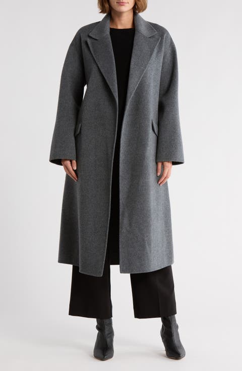 Wool Blend Robe Coat (Regular & Petite)