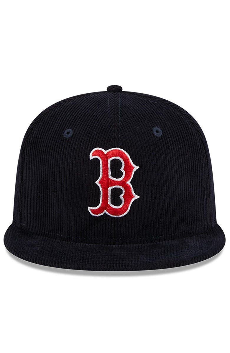 New Era Men's New Era Navy Boston Red Sox Throwback Corduroy 59FIFTY Fitted Hat, Alternate, color, 