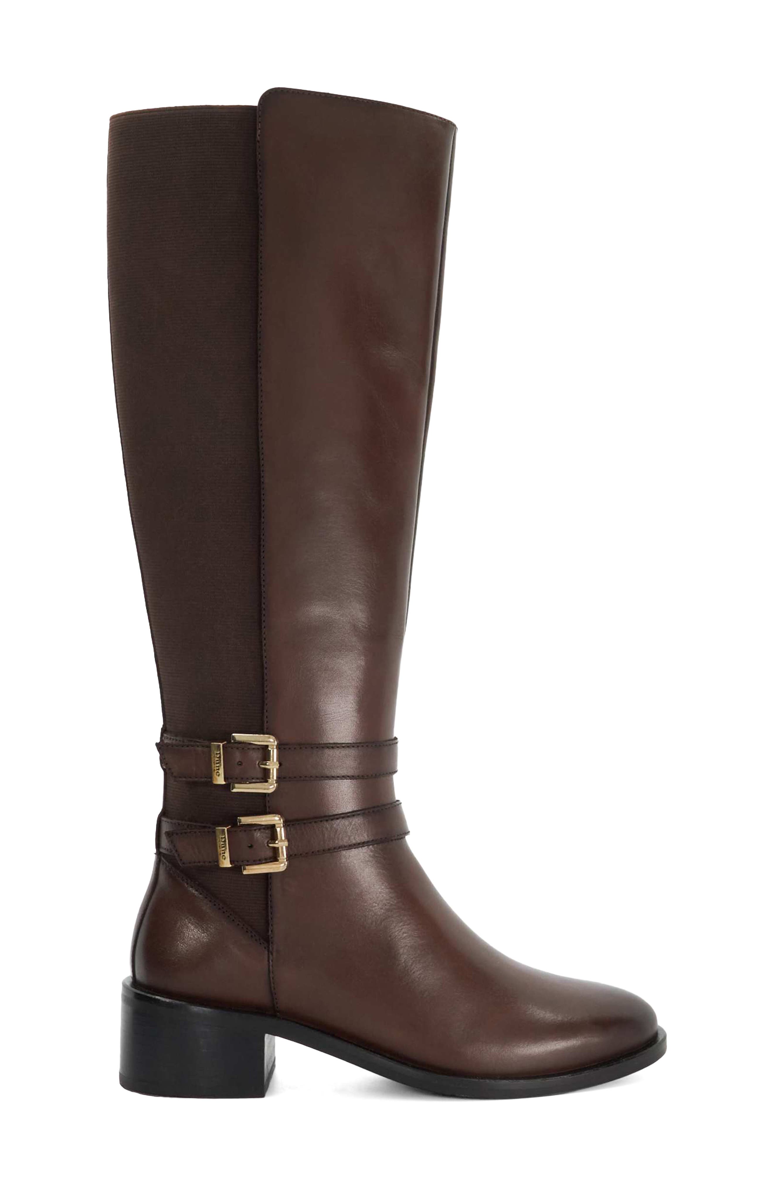 Dune London Tatter Knee High Boot, Alternate, color, Brown