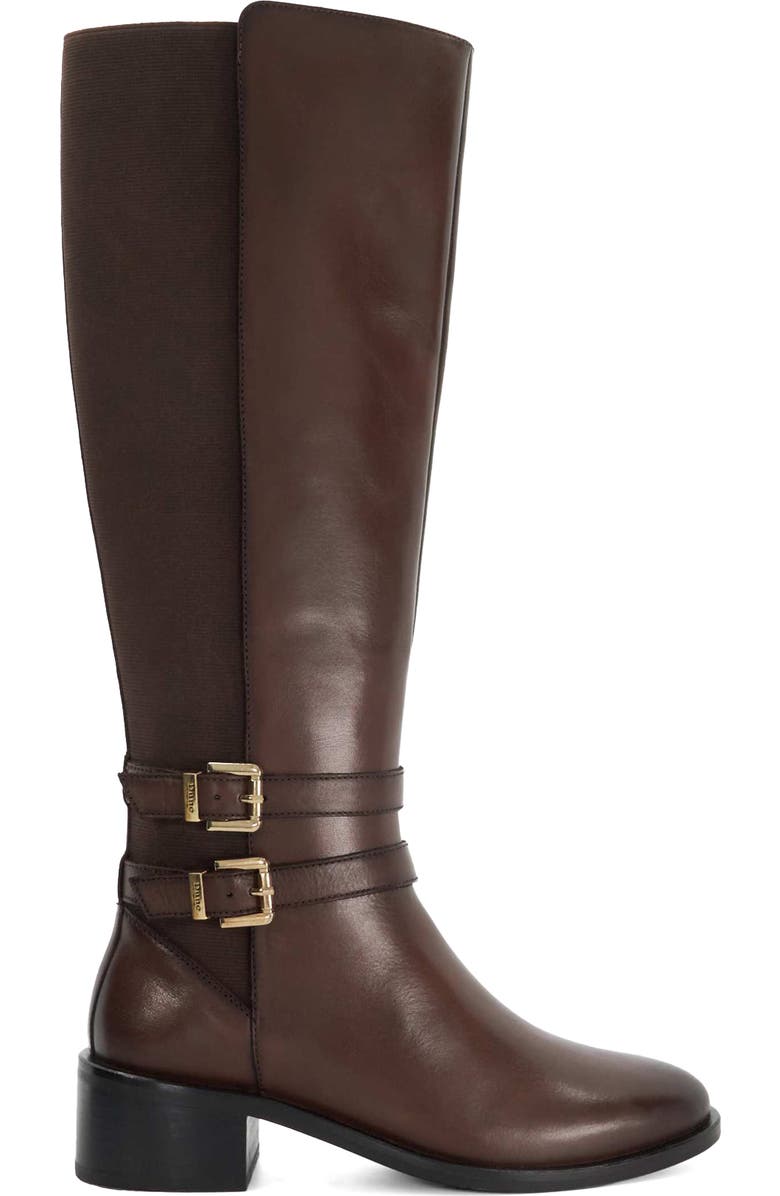 Dune London Tatter Knee High Boot, Alternate, color, Brown