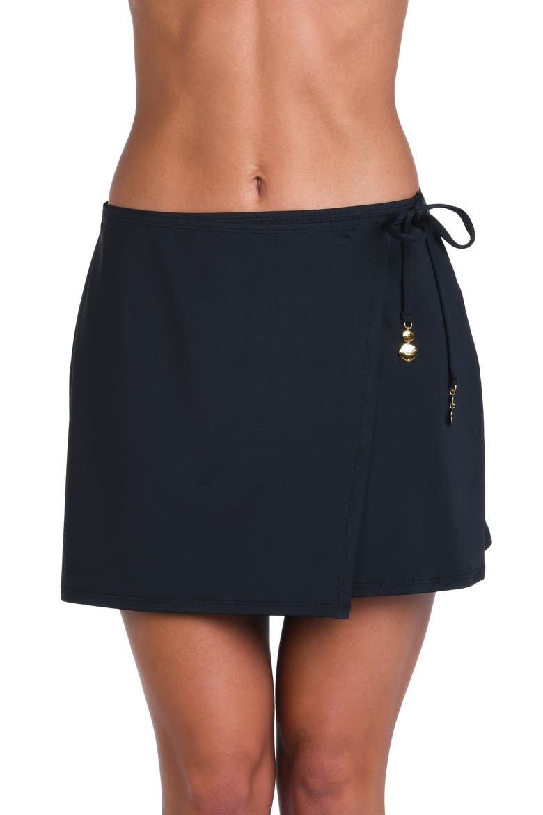 Cover-Up Wrap Skirt, Main, color, BLACK