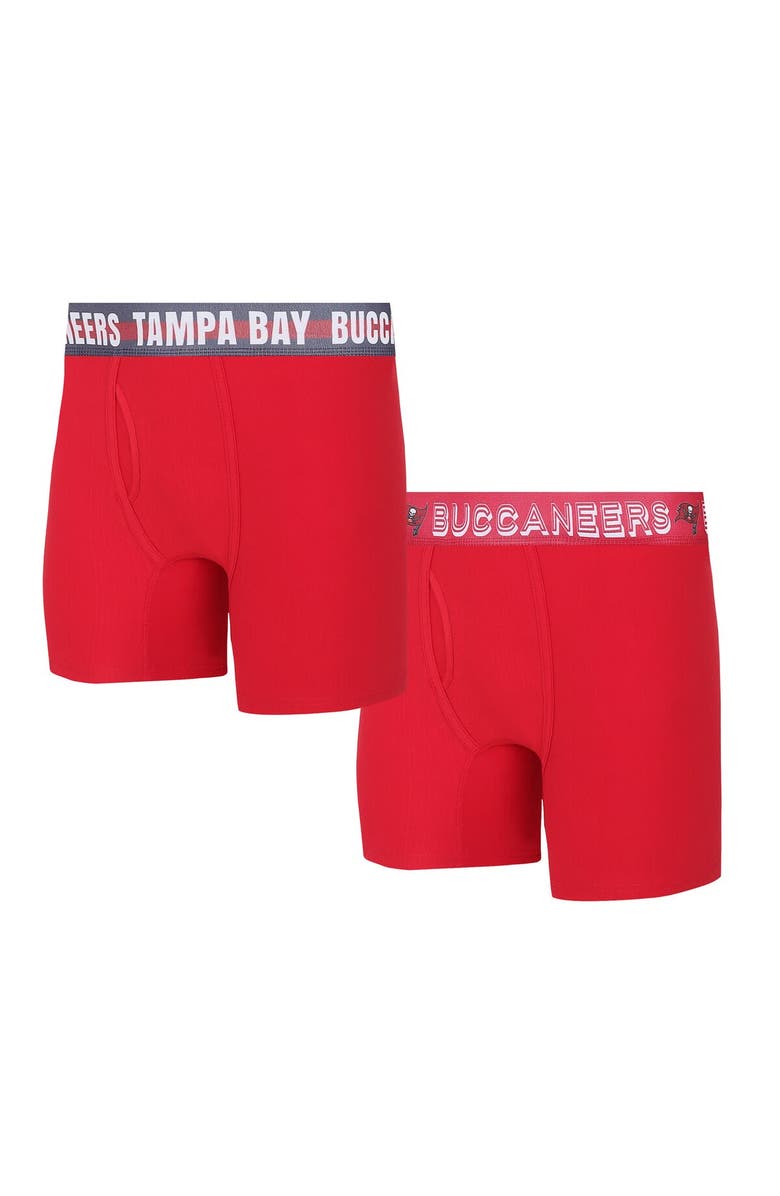 CONCEPTS SPORT Men's Concepts Sport Tampa Bay Buccaneers Gauge Knit Boxer Brief Two-Pack, Main, color, 