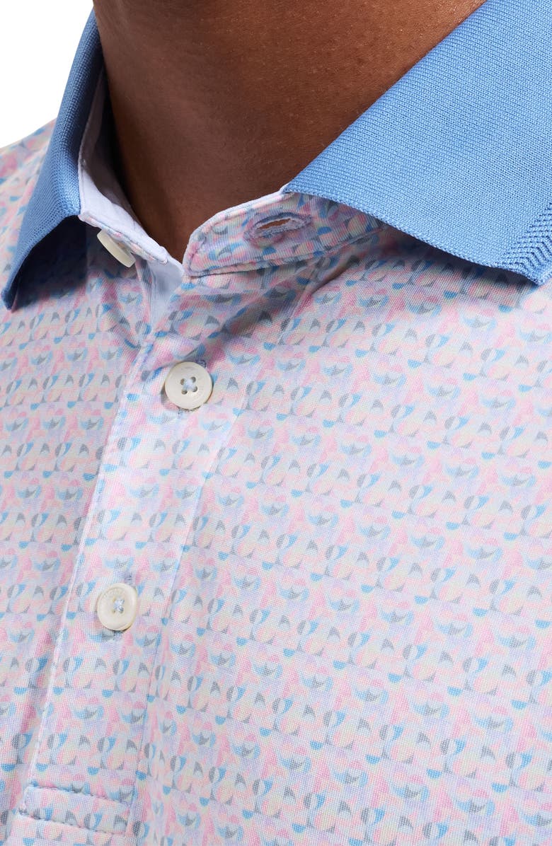 Bugatchi Three-Button Performance Polo, Alternate, color, Jojoba